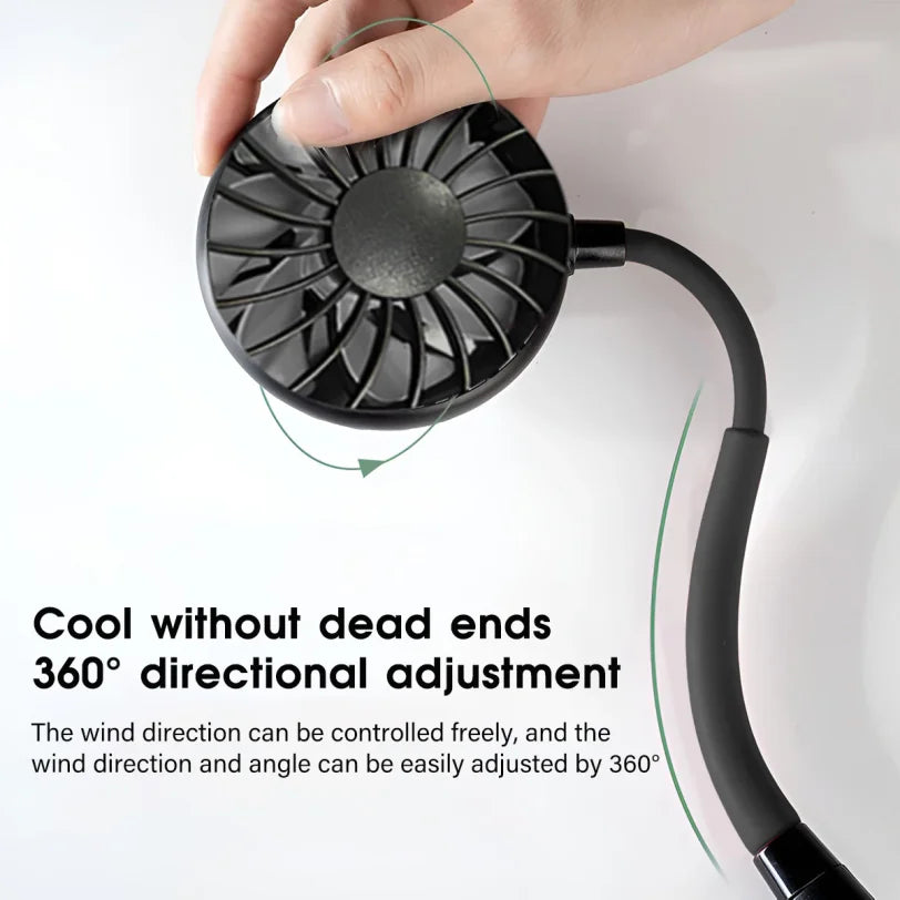 Neck Fan Rechargeable 2000mAh 3 Speeds Hands Free Wearable Fan Portable Personal Cooling Fan for Travel Outdoor Hot Sale