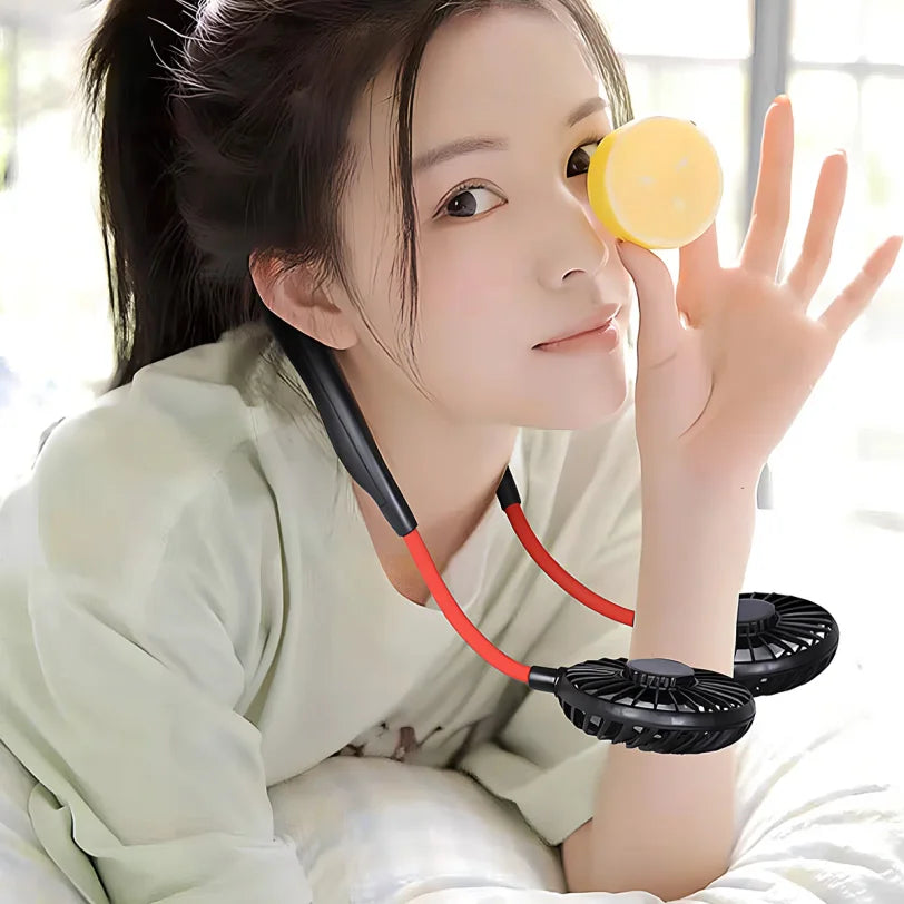 Neck Fan Rechargeable 2000mAh 3 Speeds Hands Free Wearable Fan Portable Personal Cooling Fan for Travel Outdoor Hot Sale