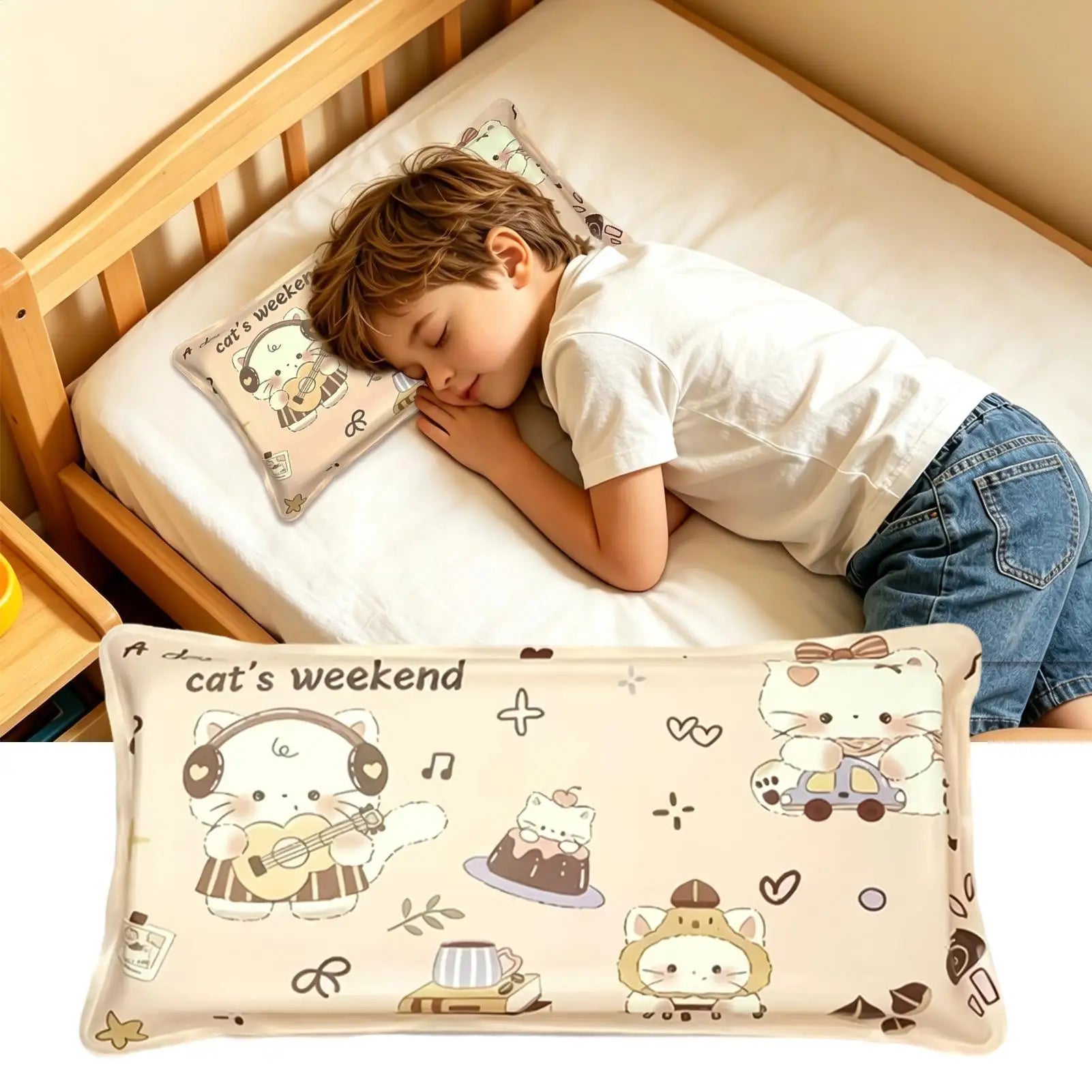 Cooling Pillow For Sleeping Breathable Comfortable Cushion Kids Adults Napping Sponge Pillow For Students Girls Boys Women