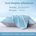 Summer Cooling Pillowcase Solid Color Ice Bean Bean Pillowcase Cool Feeling Air Conditioning Cover Washable  (No Pillow) 48x74cm