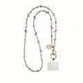 Bag Chain Beaded Crossbody Phone Chain Long-style Anti Loss Mobile Phone Crossbody Strap Sweet Colorful Phone Neck Straps